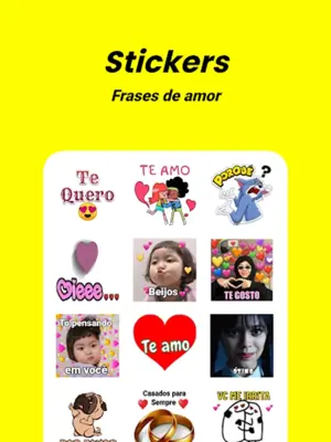 Stickers Romanticos y Frases android App screenshot 1