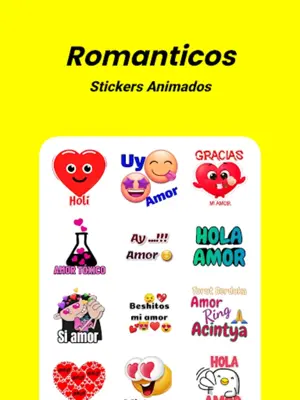 Stickers Romanticos y Frases android App screenshot 4