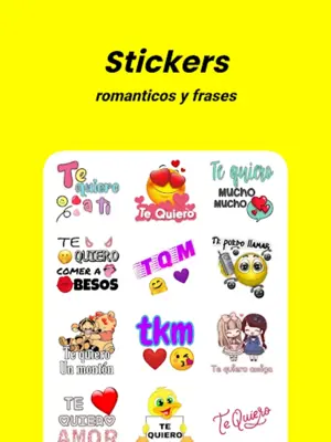 Stickers Romanticos y Frases android App screenshot 5